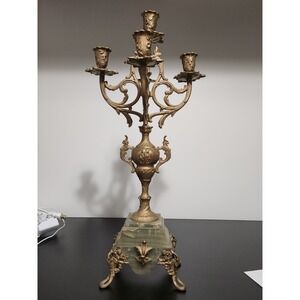 Antique  Candelabra Bronze & Onyx, Beautiful